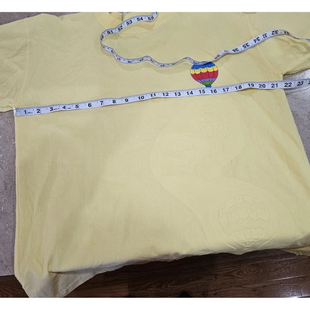 Vintage Women's SK Sport Yellow 2 Piece Set Top Pants Hot Air Balloons Size S - Picture 6 of 16